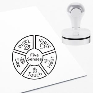 Benutzerdefinierte Lehrer Stempel | 5 Sinne Sinne Stempel | Five Senses Stempel | Geschmack, Tasten, Riechen, Hören, Sehen