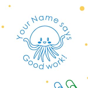 Tampons personnalisés pour enseignants, timbres de méduses, timbres personnalisés pour enseignants, cadeaux d’enseignants, tampons auto-encreur personnalisés, timbres d’animaux