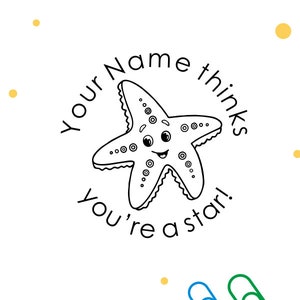 Personalisierte Lehrerstempel, Seesternstempel, Lehrerstempel, Lehrergeschenke, Personalisierter Stempel, Tierstempel