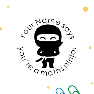 Personalisierte Lehrerstempel, Mathe Ninja Stempel, Lehrerstempel, LehrerGeschenk stempel, Selbstfärber Stempel, Stempel