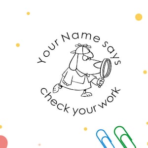 Personalisierte Lehrerstempel, Überprüfen Sie Ihre Arbeit Stempel, Lehrerstempel, Lehrergeschenk stempel, selbstfärbend Stempel, Raketen Stempel