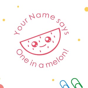 Timbres personnalisés pour enseignants, timbres melon, timbres personnalisés pour enseignants, timbres cadeaux pour enseignants, timbres auto-encreur personnalisés, timbres un dans un melon