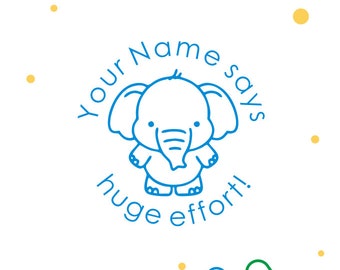 Personalisierte Lehrerstempel, Elefant Stempel, Personalisierte Lehrerstempel, Lehrergeschenke, Personalisierter Stempel, Tierstempel