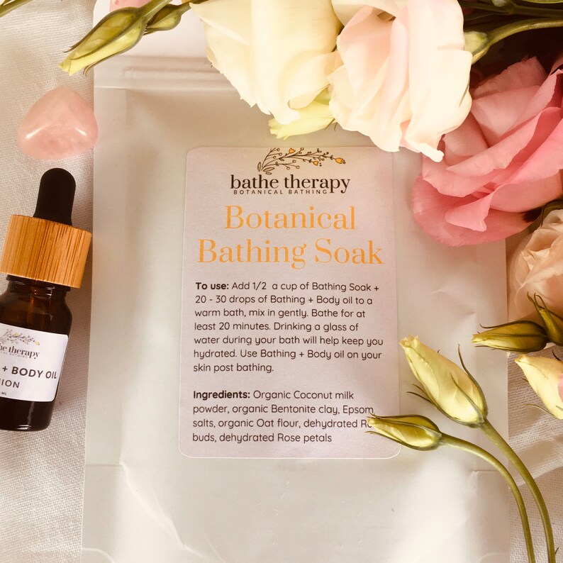 Vegan Bath Soak Bath Oil & Crystal Set Vegan Includes A Etsy