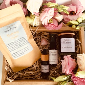 Mother's Day Relaxation Gift Box Wellness Care Package Woman Vegan Birthday Gift Organic Self-Care Package for Her image 1