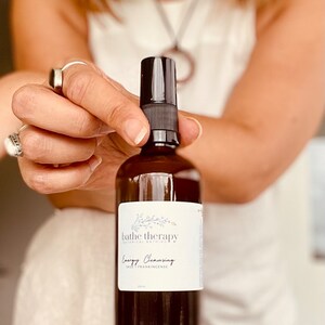 Energy Cleansing Mist || Crystal infused Space Clearing Spray, Aura Spray, Sacred Space Clearing & Cleansing Ritual Spray, Sage