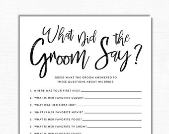Groom Questions Etsy