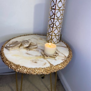 Resin geode table