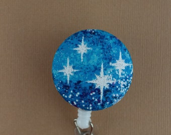 Stars in the night sky badge reel, nurse badge, badge clip, badge holder, retractable badge reel, teacher badge reel