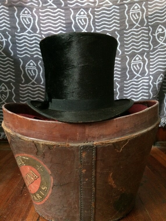 Antique Men's Beaver Top Hat Etsy