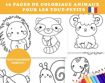 10 pages coloriage animaux, Coloriage enfant, coloriage animaux, activité enfant, jeux, page coloriage, coloriage pour tout-petit