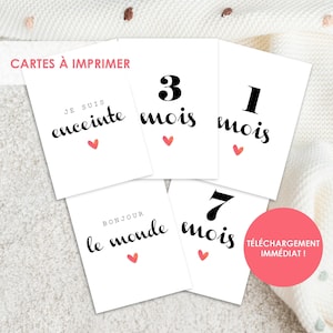Tarjetas de hitos del bebé, para imprimir, tarjetas del mes del bebé, tarjeta moderna, tarjeta de diseño, tarjeta sencilla