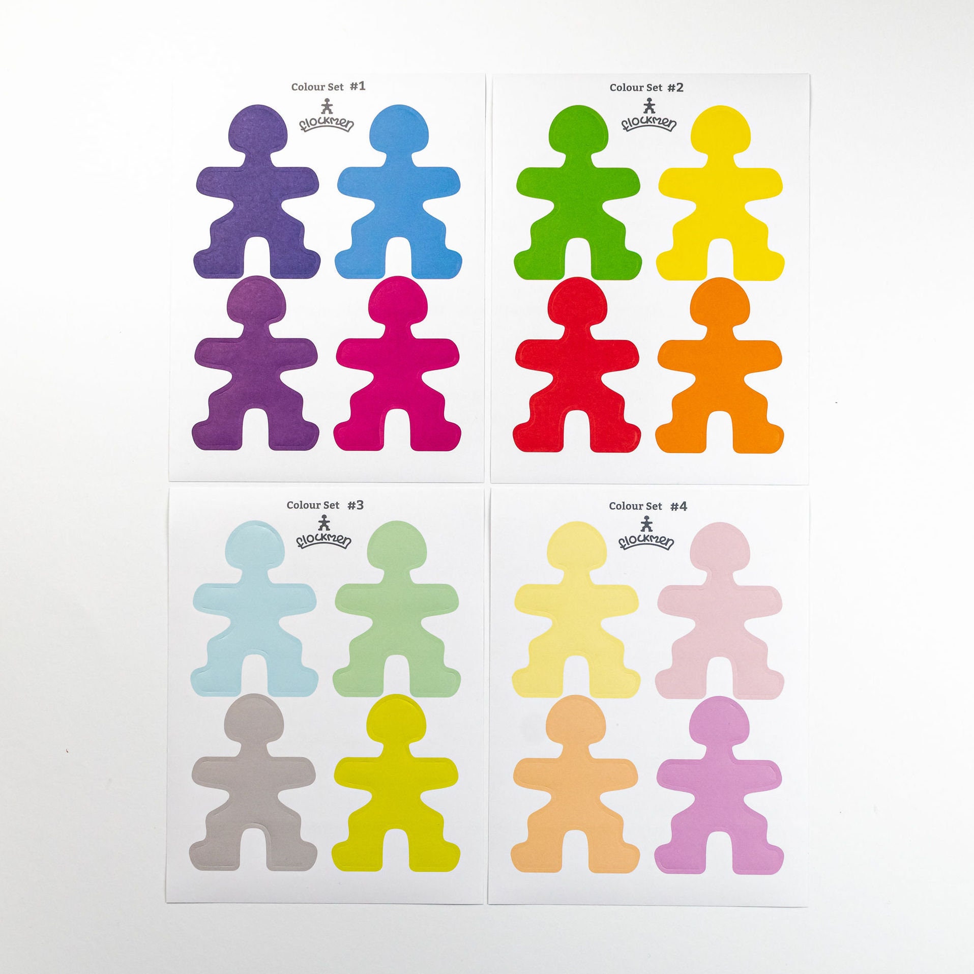 Flockmen Color Sticker Set - Etsy