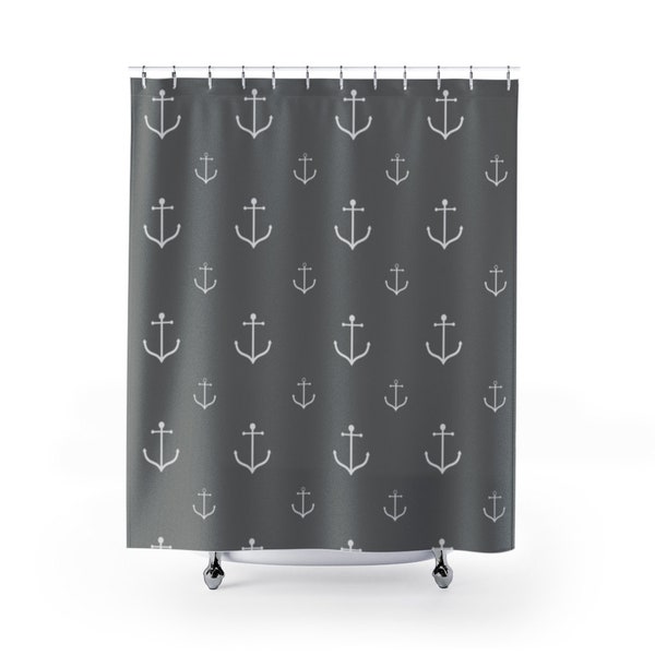 Anchor Shower Curtain Etsy