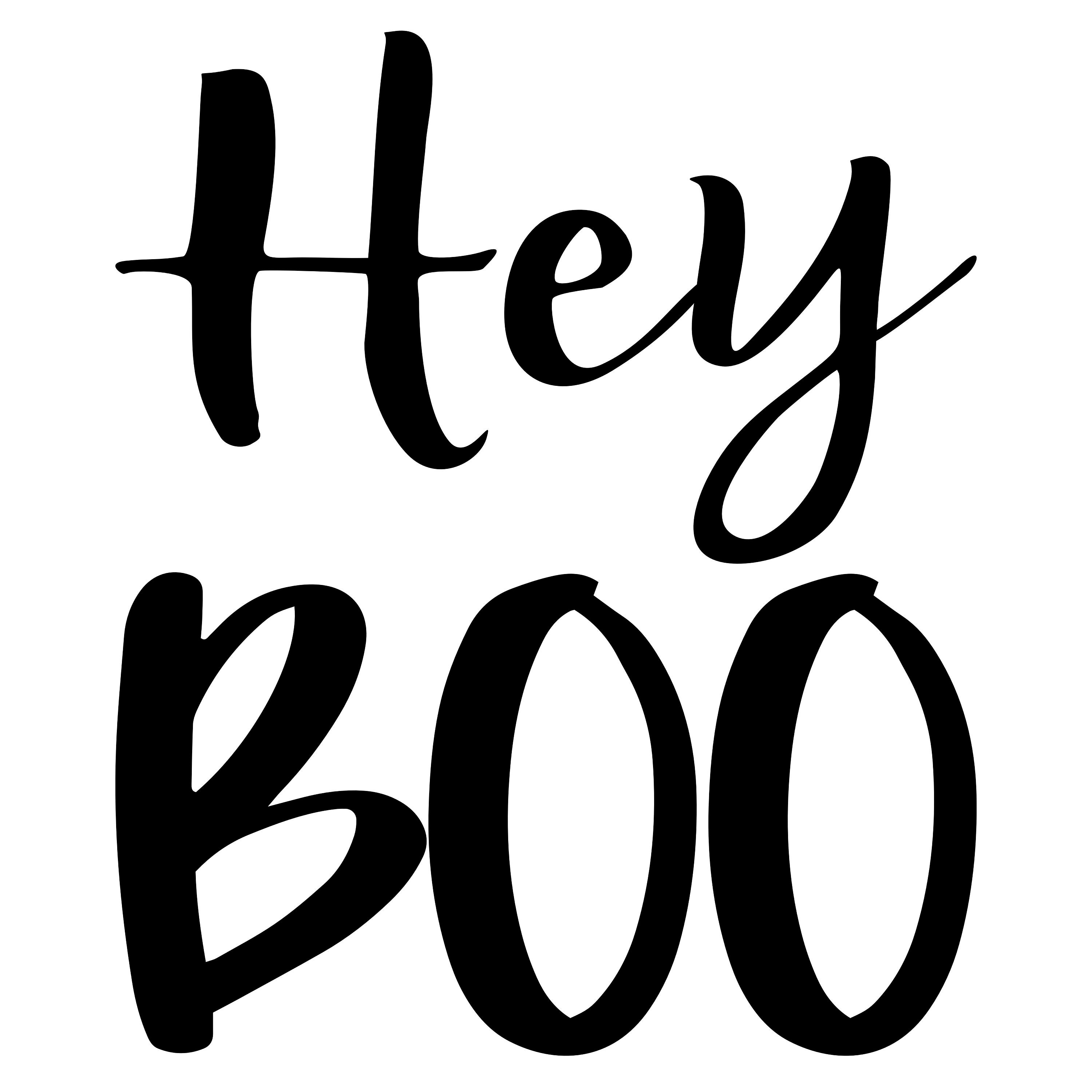 Hey Boo Halloween Design Printables Cricut File Instant | Etsy