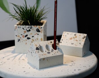 Zyl-yl Cobblestone Candlestick Silicone Mold Concrete Flowerpot Mould Handmade Cement Candle Holder Desktop Decoration