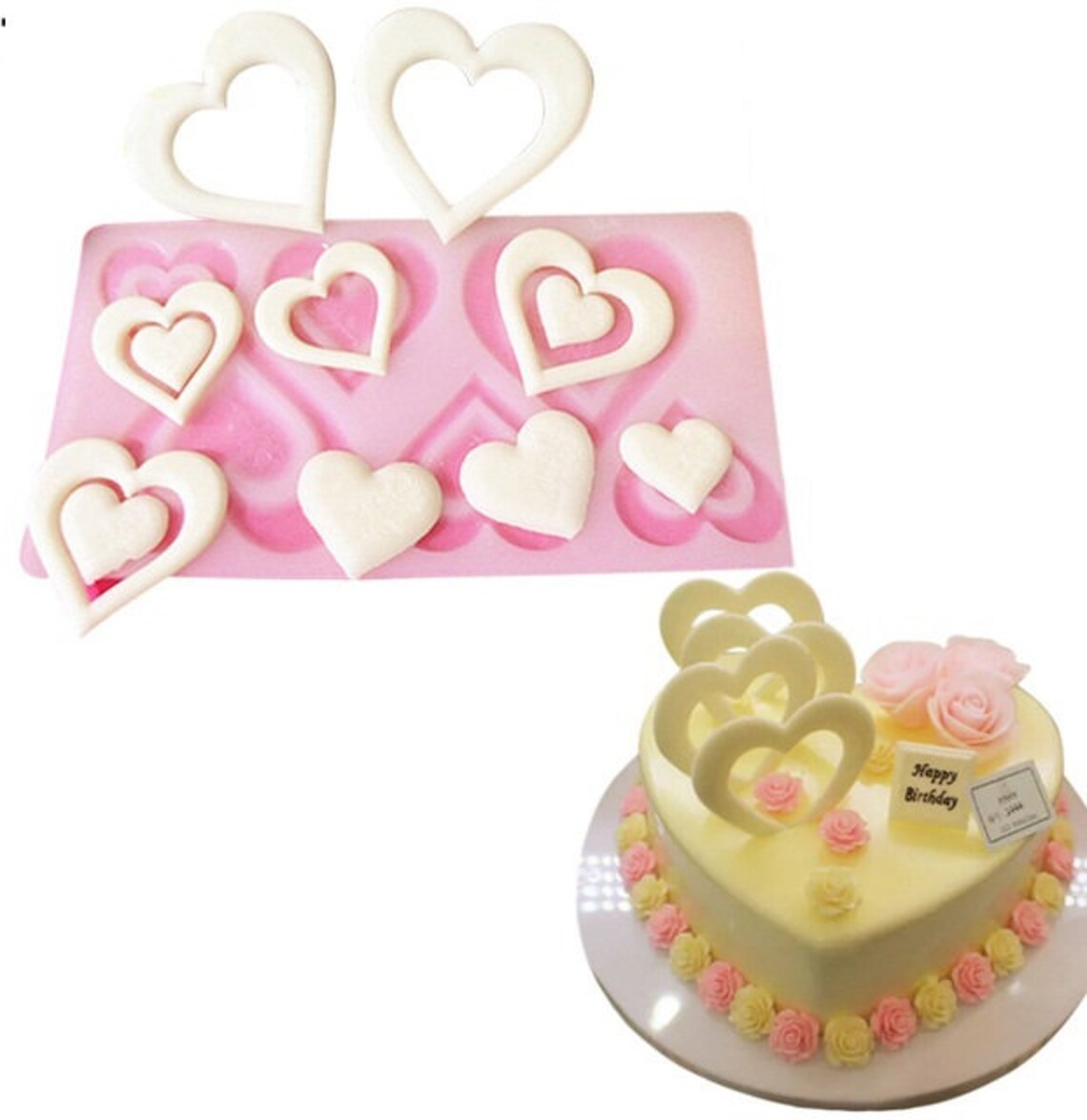 Chocolate valentine candy heart mold exclusive medium copyrighted molding instructions Valentine's Day Gift Heart Silicone Chocolate Mold | Etsy