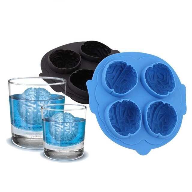 Brain Ice Cube Freeze Ice Mold 3D Molds Silicone Ice Cube Etsy