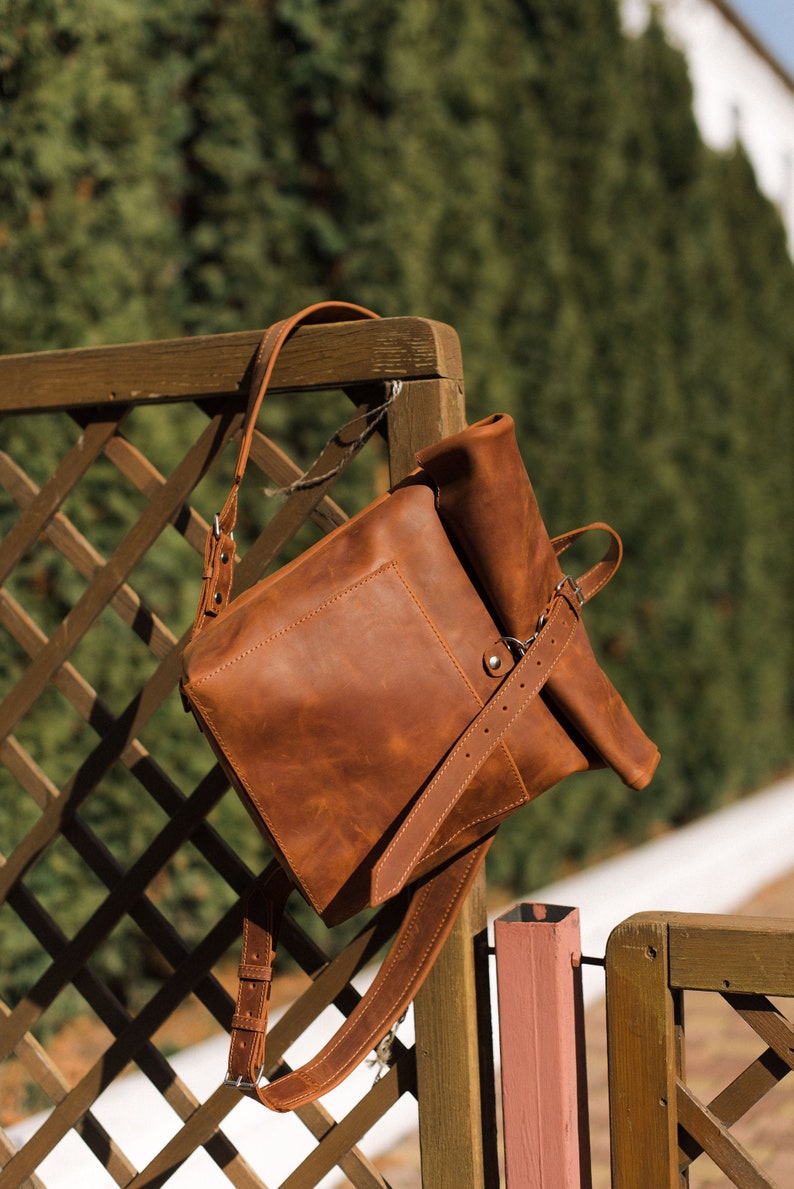 Leather Rucksack Women Men School College Bag Travel Hiking Bag,Laptop Rucksack Leather Crazy Horse Bag Leather BackPack BackPack Purse