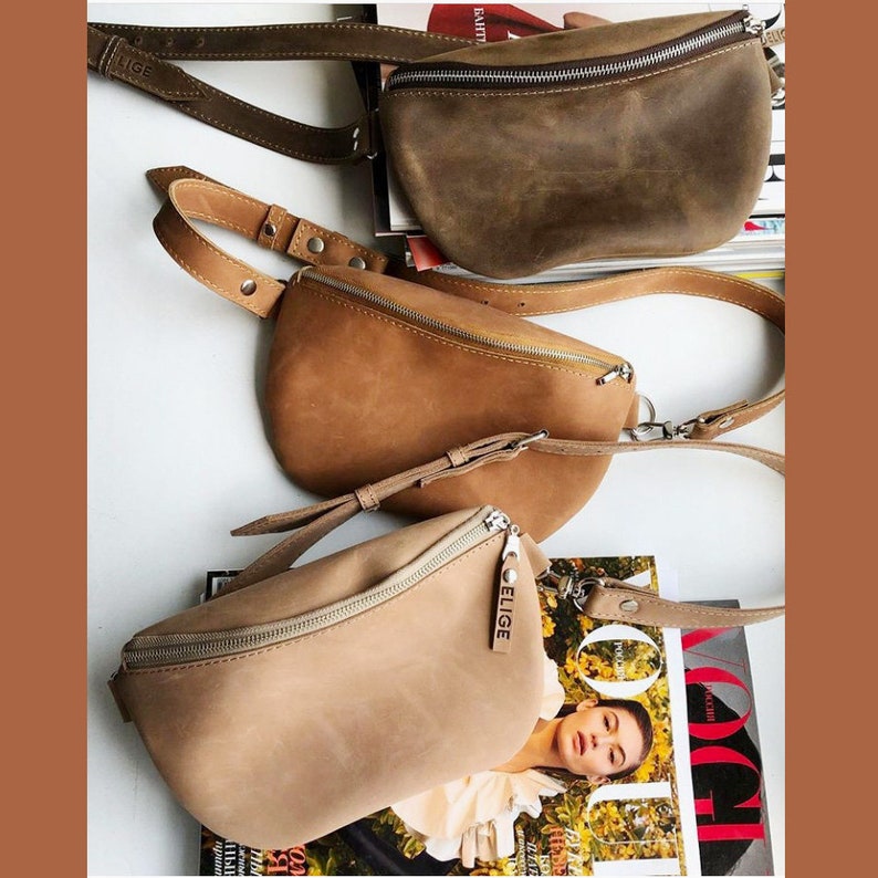 Leather Belt Bag Leather Belt Purse Womens Belt Bag Woman Etsy