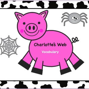 Tarjetas de vocabulario de La telaraña de Carlota