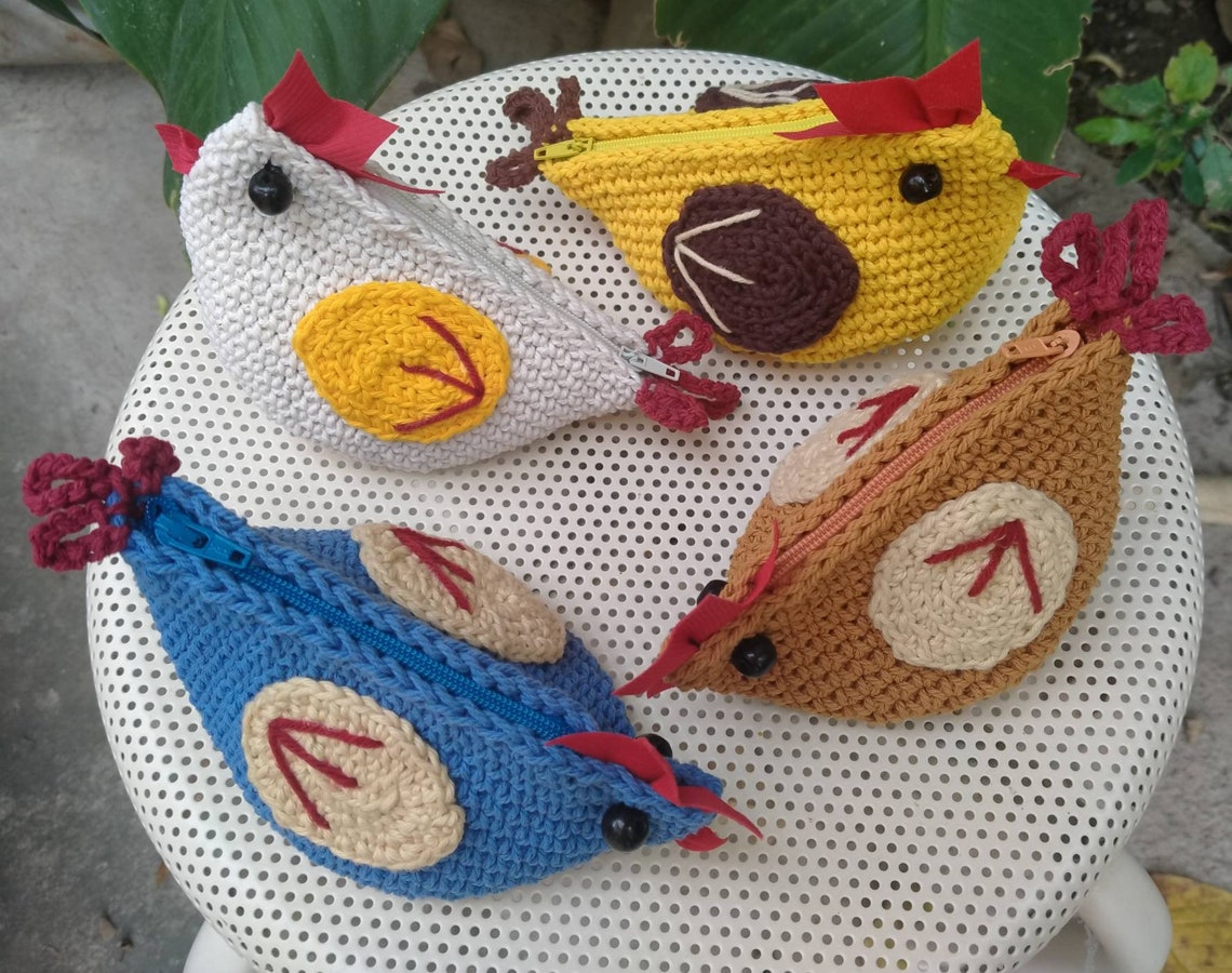 Crochet bag Chicken pursebag Crochet purse fashionGift | Etsy