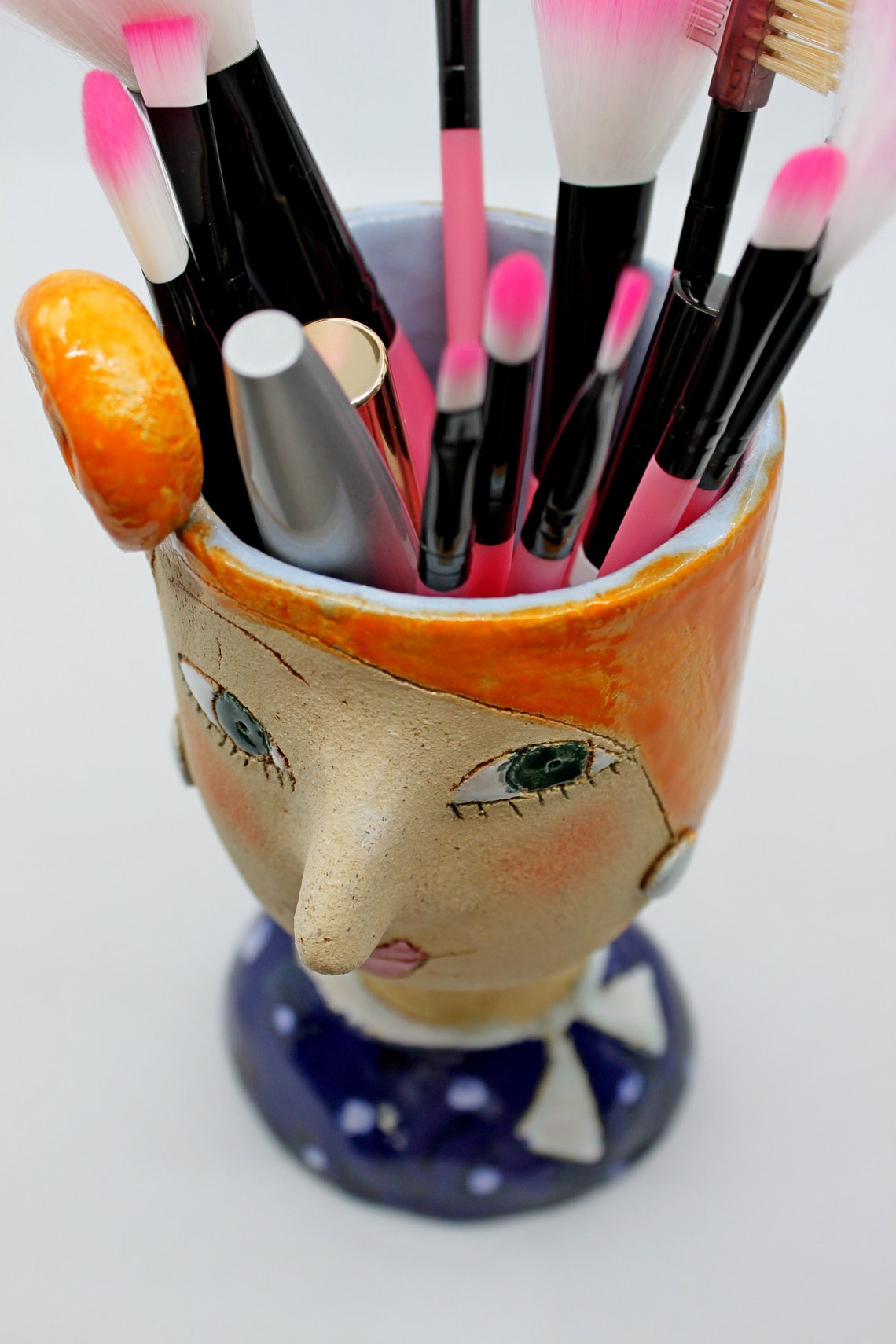 Lady face vase multipurpose vintage interior lady head Etsy