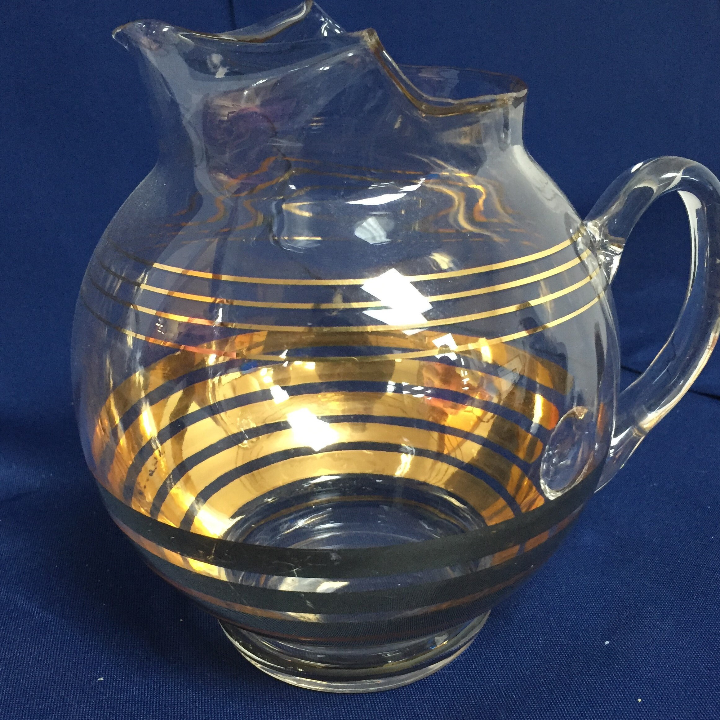 Gold Trim Pitcher Etsy