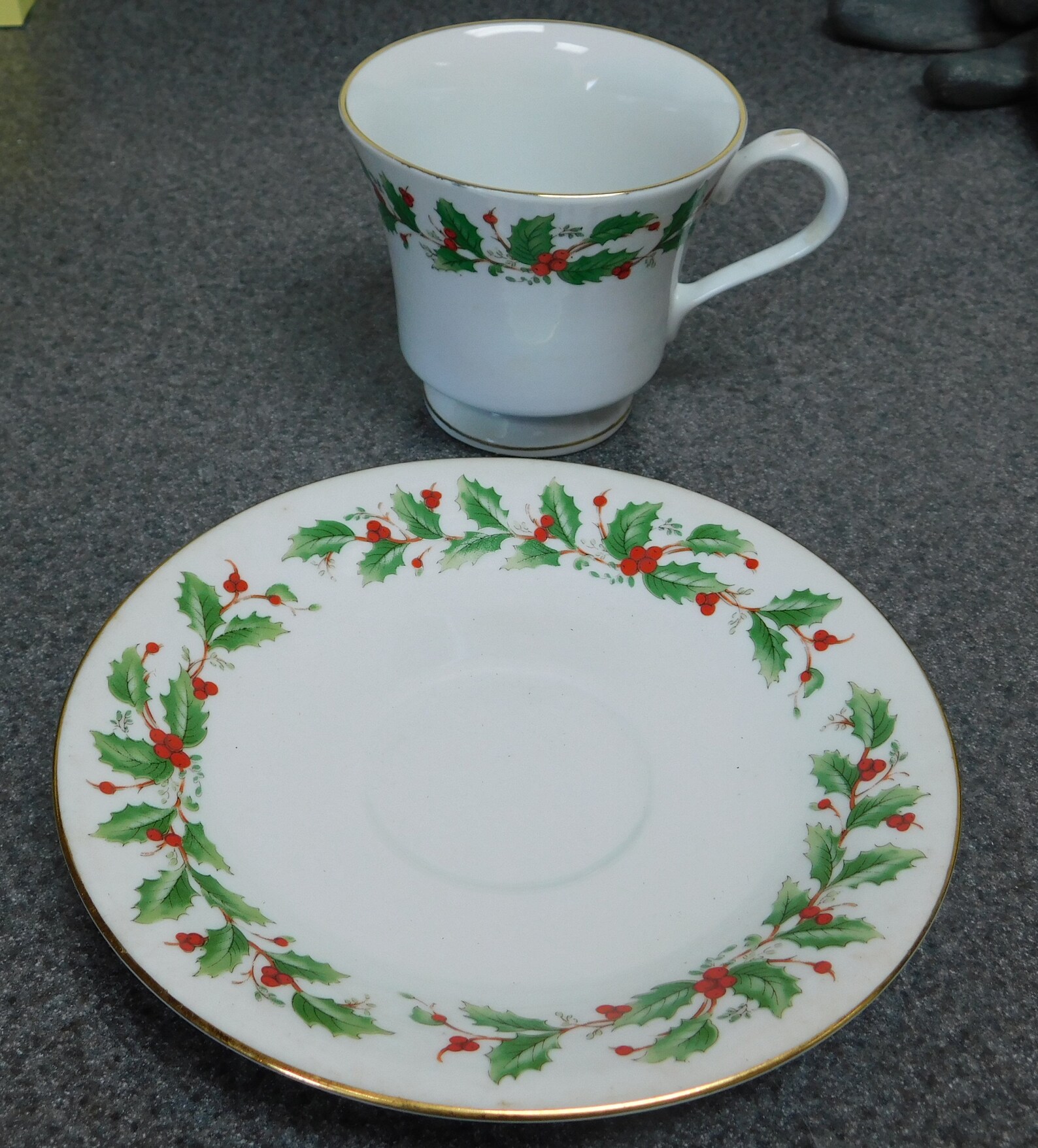 China Pearl Noel taza y platillo Etsy