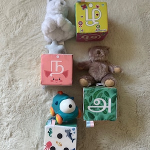 Soft Tamil Alphabet Blocks in Colourful Themes