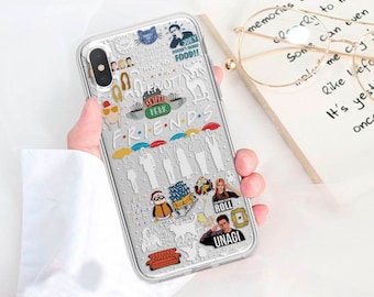 White Friends Phone case for iPhone 15 14 13 Pro Max 16 Max Xr 8 7 6 Plus Cover for Samsung S23 S22 Plus Galaxy Note 20 case Pixel 7 6 5