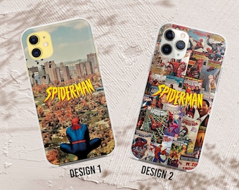 Funda de Spider-Man para iPhone 15, 14, 13 Pro Max, 16 Max, Xr, 8 Plus, Samsung S24, S23 Plus, Galaxy Note 20, Pixel 7, 6