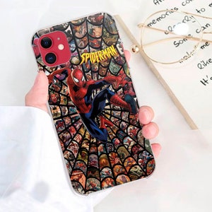 Funda de teléfono Spider-Man para iPhone 15 14 13 Pro Max 16 Max Xr 8 Plus Funda para Samsung S24 S23 Plus Funda Galaxy Note 20 Pixel 7 6