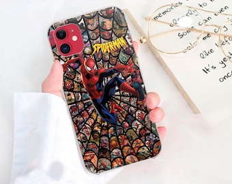 Funda de Spider-Man para iPhone 15, 14, 13 Pro Max, 16 Max, Xr, 8 Plus, Samsung S24, S23 Plus, Galaxy Note 20, Pixel 7, 6