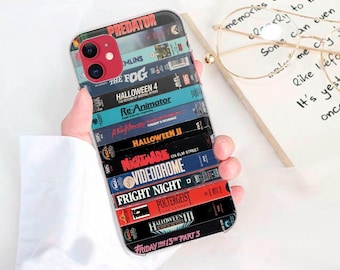 Horror VHS-tapes iPhone- en voor Samsung-hoesje: filmkunst uit de jaren 80-90