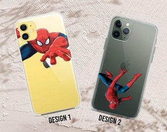Funda de SpiderMan para iPhone 15, 14, 13 Pro Max, 16 Max, Xr, 8 Plus, Samsung S24, S23 Plus, Galaxy Note 20, funda de Spider-Man para Pixel 7 y 6