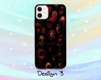 Horror Creepy Eyes case for iPhone 15 14 13 Pro Max 16 Max Xr 8 7 6 Plus Cover for Samsung S24 S23 Plus Galaxy Note 20 case Pixel 7 6 5