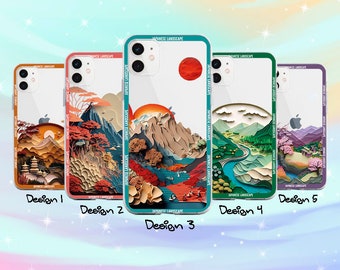 Aesthetic Japan Mountain Telefoonhoesje voor iPhone 15 14 13 Pro Max 16 Max X 8 Plus Cover voor Samsung S24 S23 Plus Galaxy Note 20 case Pixel 7 6