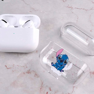 Schattige Airpods Pro Case Cover, harde pc beschermende transparante duidelijke weergave compatibel met Apple AirPods Pro draadloos opladen oortelefoon geval