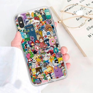 all animated cartoon phone Case for iPhone 15 14 /13 12/7 Plus/8 Plus Soft Silicone Cartoon Animal Cover, Kids Girls Cute Kawaii Character