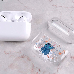 Niedliche Airpods Pro Hülle, harte PC-Schutzhülle, transparente Klarsicht, kompatibel mit Apple Airpods Pro Wireless Ladekopfhörer Hülle