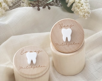 Milk tooth box with name | personalized milk tooth box | Box for baby teeth | Tooth box | Wooden box | Storage jars | Tooth boxes