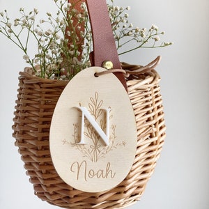 Easter basket with name for children made of willow | Easter pendant personalized | Easter gift for children