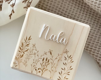 Spardose personalisiert aus Holz | Sparschwein mit Namen
