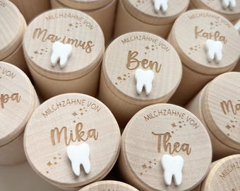 Milchzahndose mit Namen | personalisierte Milchzahndose | Dose für Milchzähne | Zahndose | Holzdose | Aufbewahrungsdöschen | Zahndöschen