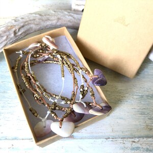 Wampum & Seaglass armbanden