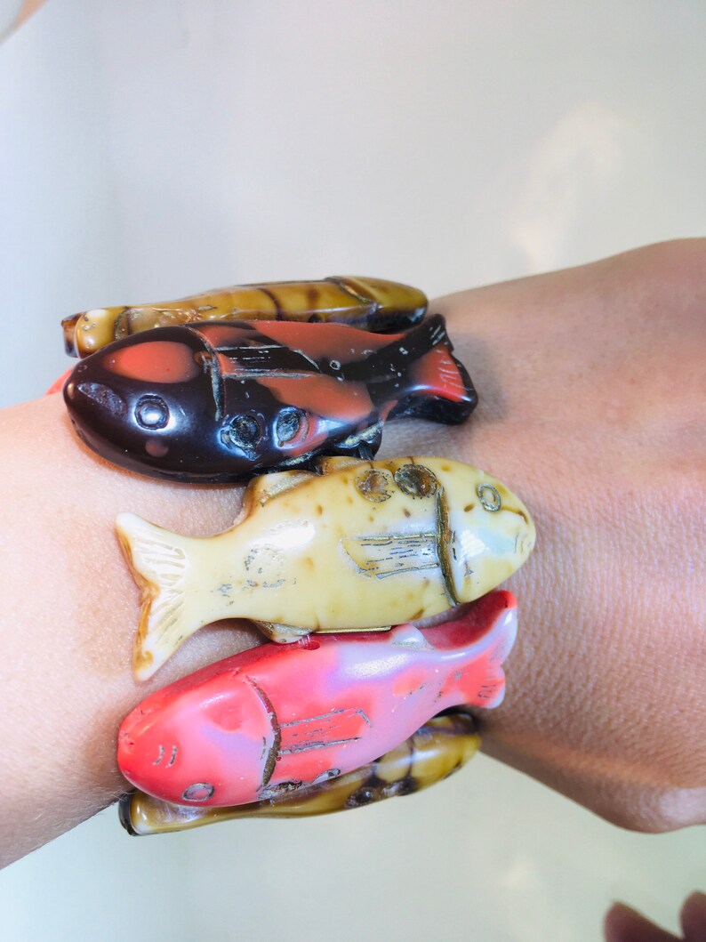 Rare Donatella Pellini vintage fish bracelet