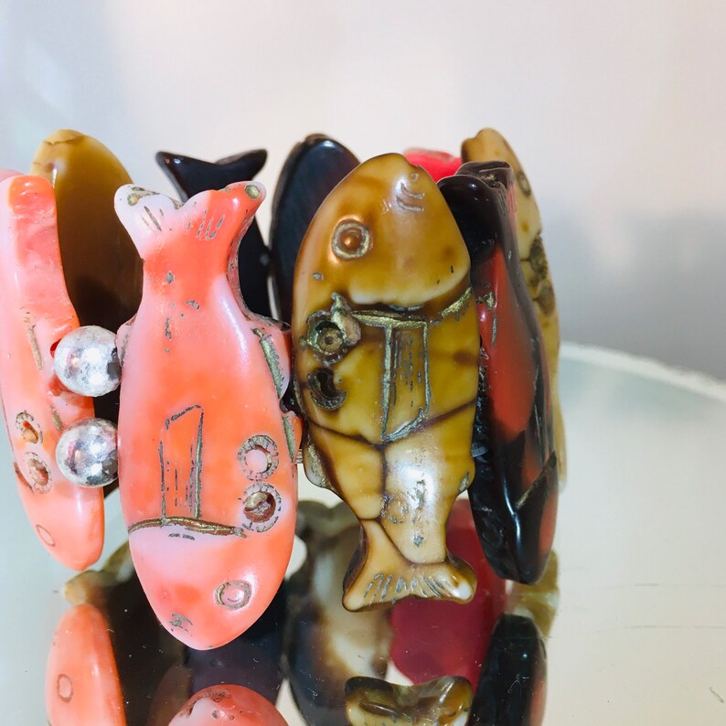 Rare Donatella Pellini vintage fish bracelet