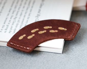 Leather bookmark, Personalized Leather Bookmark,Book Lover Gift,Bookworm Gifts, Gifts For Readers,3rd Wedding Anniversary