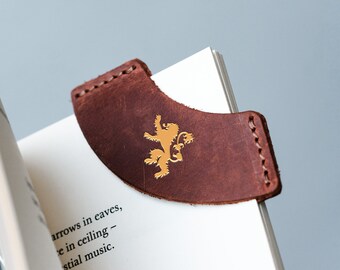 Leather bookmark,Personalised Leather Bookmark